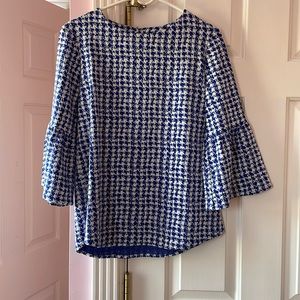 Tyler Boe Houndstooth Blouse Size Small